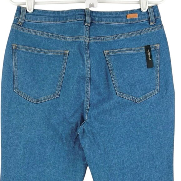 Mossimo Dutti Women's Blue Denim Jeans Size 8 Boot Cut High Rise Stretch NWT - Picture 4 of 13